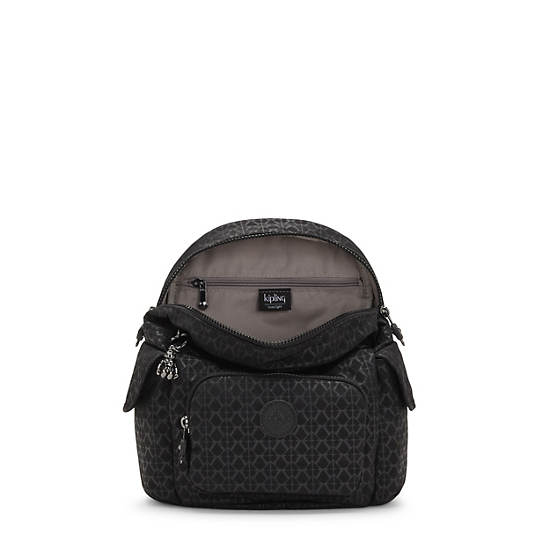 Kipling City Pack Mini Klassieke Printed Rugzak Zwart | België 1732IL